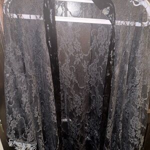 Charlotte Russe Black Lace Kimono